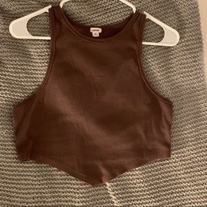 Garage Brown Cropped Tank